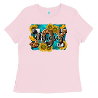 Bubblegum Pink choose joy Ladies Tee - NancyCooperArtShop