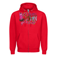 Red small town girl with flowers bbs Zipper Hoodie - BundleAndBundleShop