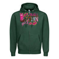 Sports Green small town girl with flowers bbs Zipper Hoodie - BundleAndBundleShop