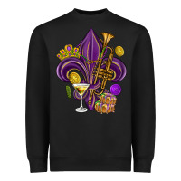 Fleur De Lis Mardi Gras Heavyweight Sweatshirt | Teevron