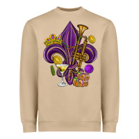 Mushroom Fleur de lis Mardi Gras Heavyweight Sweatshirt - HowdyJamesFarm