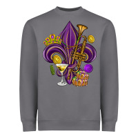 Storm Fleur de lis Mardi Gras Heavyweight Sweatshirt - HowdyJamesFarm