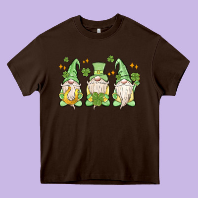 St. Patrick's Day Gnomes Heavy Core Tee Designed By Maliassmallbusiness