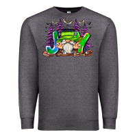 Charcoal Heather Joy Halloween Gnome Premium Sweatshirt - CowhideDigitalArt