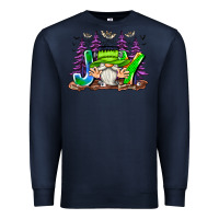 Navy Joy Halloween Gnome Premium Sweatshirt - CowhideDigitalArt