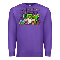 Purple Joy Halloween Gnome Premium Sweatshirt - CowhideDigitalArt