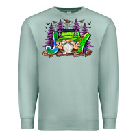 Seafoam Joy Halloween Gnome Premium Sweatshirt - CowhideDigitalArt