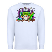 White Joy Halloween Gnome Premium Sweatshirt - CowhideDigitalArt