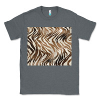 Charcoal Heather brown zebra Classic Tee - BarkalooDesign