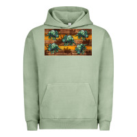 Pigment Oil Green dinosaur triceratops sippy cup Urban Hoodie - Artiststas