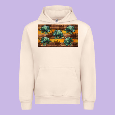 Dinosaur Triceratops Sippy Cup Urban Hoodie Designed By Artiststas