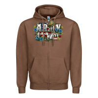 Chestnut Army mom Mother's Day Zipper Hoodie - FaDigitalArtStudio
