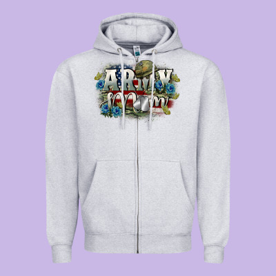 Army Mom Mother's Day Zipper Hoodie Designed By Fadigitalartstudio