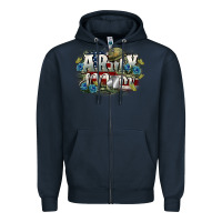 Navy Army mom Mother's Day Zipper Hoodie - FaDigitalArtStudio