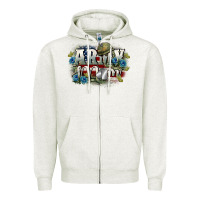 Oatmeal Heather Army mom Mother's Day Zipper Hoodie - FaDigitalArtStudio