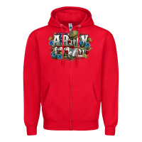 Red Army mom Mother's Day Zipper Hoodie - FaDigitalArtStudio