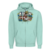 Seafoam Army mom Mother's Day Zipper Hoodie - FaDigitalArtStudio