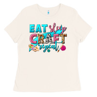 Bone eat sleep craft repeat Ladies Tee - NancyCooperArtShop