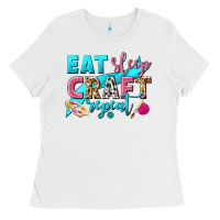 Eat Sleep Craft Repeat Ladies Tee | Teevron