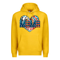 Lemon American Mama heart Premium Hoodie - FaDigitalArtStudio