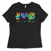 Black Peace Love Hairstylist Ladies Tee - Jasminsmagicworld