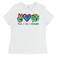 White Peace Love Hairstylist Ladies Tee - Jasminsmagicworld