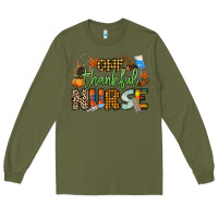 Army Green One thankful Nurse Long Sleeve Tee - NancyCooperArtShop