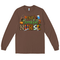 Chestnut One thankful Nurse Long Sleeve Tee - NancyCooperArtShop