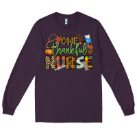 Plum One thankful Nurse Long Sleeve Tee - NancyCooperArtShop