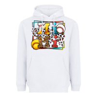 White Baseball and Softball mimi Heavyweight Hoodie - LillyAllenDesigns