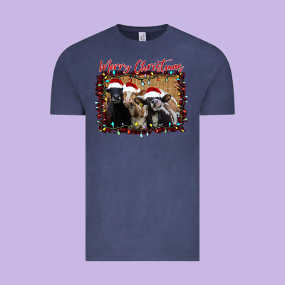 Merry Christmas Cows Vintage Tee Designed By Bettercallsaul