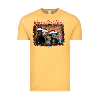Vintage Mustard Merry Christmas Cows Vintage Tee - Bettercallsaul