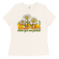 Bone bloom where you are planted Ladies Tee - NancyCooperArtShop