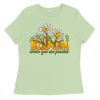 Matcha bloom where you are planted Ladies Tee - NancyCooperArtShop