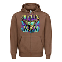 Chestnut Rockin' the mom Mother's Day Zipper Hoodie - FaDigitalArtStudio