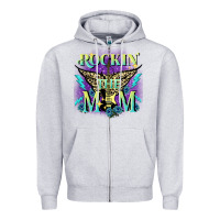 Rockin' The Mom Mother's Day Zipper Hoodie | Teevron
