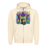 Sandshell Rockin' the mom Mother's Day Zipper Hoodie - FaDigitalArtStudio