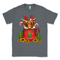 Charcoal Heather hot coco christmas highland cow Classic Tee - Jasminsmagicworld