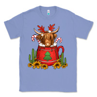 Colony Blue hot coco christmas highland cow Classic Tee - Jasminsmagicworld
