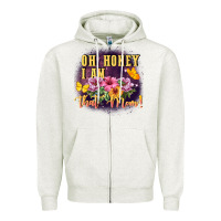 Oatmeal Heather Oh honey i am that mom Zipper Hoodie - FaDigitalArtStudio
