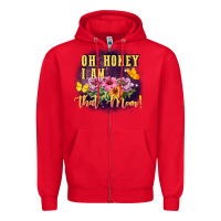 Red Oh honey i am that mom Zipper Hoodie - FaDigitalArtStudio