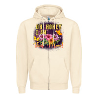 Sandshell Oh honey i am that mom Zipper Hoodie - FaDigitalArtStudio