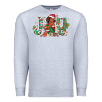 Heather Grey Joy Girl Black Premium Sweatshirt - CowhideDigitalArt