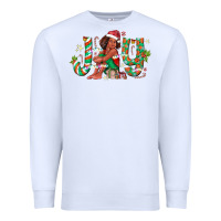 White Joy Girl Black Premium Sweatshirt - CowhideDigitalArt