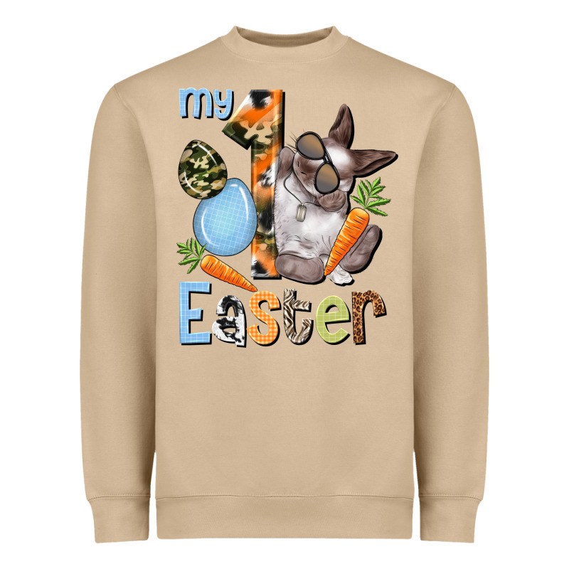 My First Easter Boy Easter Day Heavyweight Sweatshirt by HowdyJamesFarm | Teevron