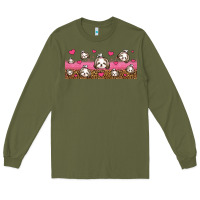 Army Green shih tzu dogs libbey glass Long Sleeve Tee - Jasminsmagicworld