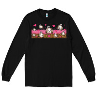 Black shih tzu dogs libbey glass Long Sleeve Tee - Jasminsmagicworld