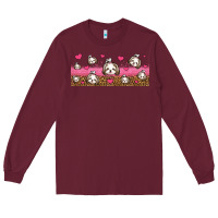 Burgundy shih tzu dogs libbey glass Long Sleeve Tee - Jasminsmagicworld