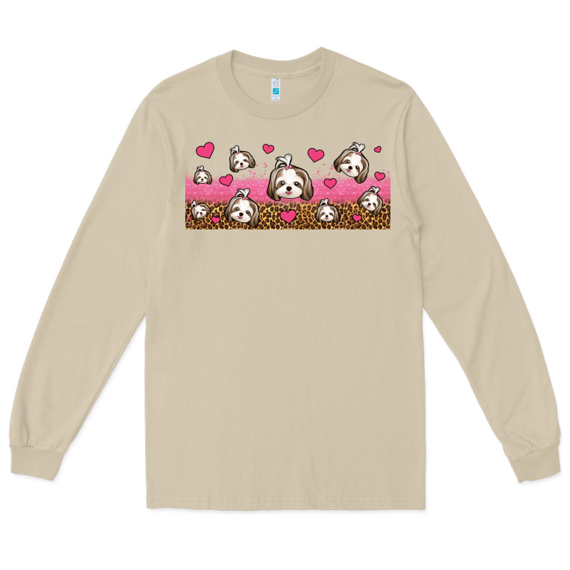 Shih Tzu Dogs Libbey Glass Long Sleeve Tee by Jasminsmagicworld | Teevron