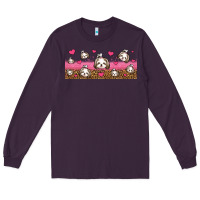 Plum shih tzu dogs libbey glass Long Sleeve Tee - Jasminsmagicworld